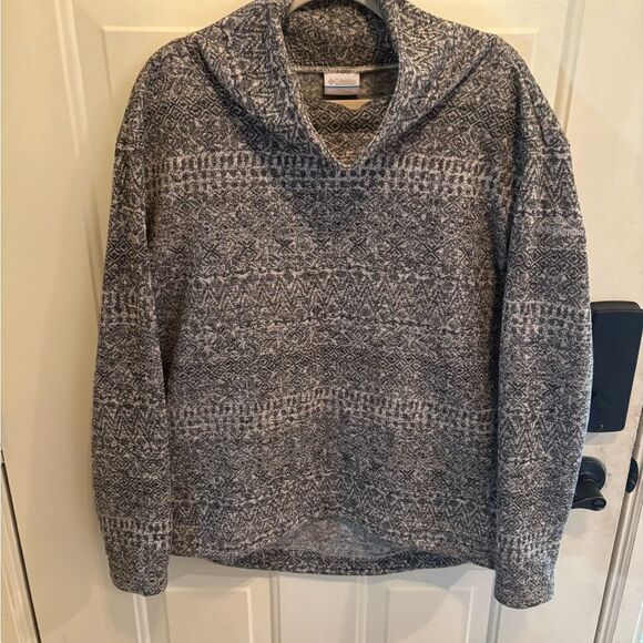 Columbia Gray Cowl Neck Sweater with Textured Pattern - Picture 3 of 5